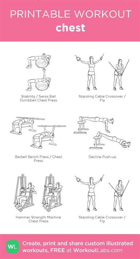 Chest Workout | Chest workouts, Chest workout, Gym workout chart