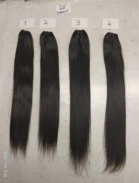 Black Straight Human Hair Extensions Hair Grade Remy Single Drawn