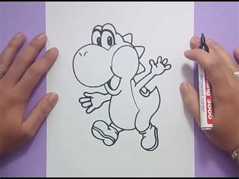 Como Dibujar A Yoshi Paso A Paso Videojuegos Mario How To Draw