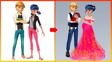 Miraculous Ladybug And Catnoir Get Married And Have Baby Miraculous