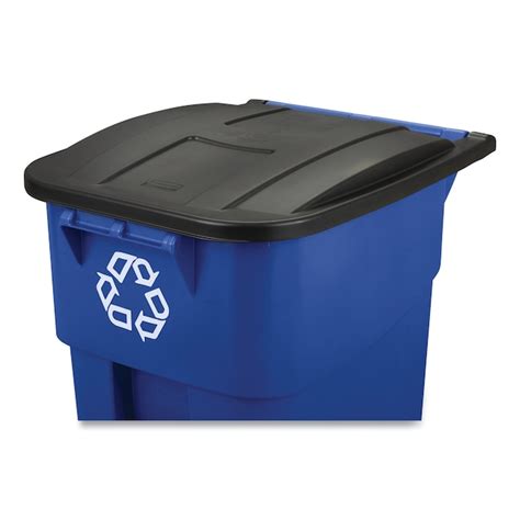 Rubbermaid Commercial Products 50-Gallon Blue Commercial Outdoor ...