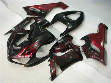 Red And Black Fairing Body Kit For Kawasaki Ninja Zx R Kg