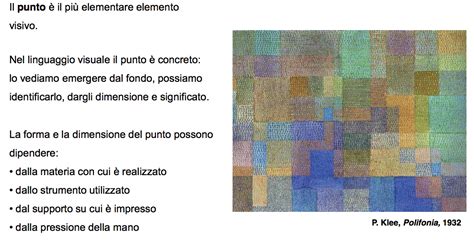 L Isola Dell Arte GLI ELEMENTI DEL LINGUAGGIO VISIVO IL PUNTO