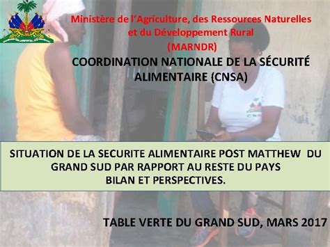 Ministre De LAgriculture Des Ressources Naturelles Et Du