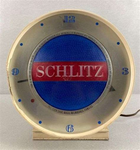 Vintage Schlitz Light Up Motion Advertising Clock Matthew Bullock