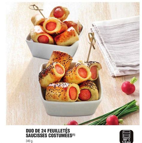 Promo Duo De 24 Feuilletés Saucisses Costumées chez E Leclerc