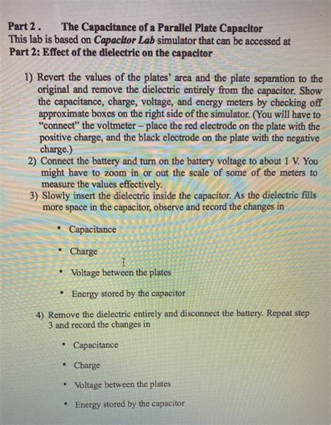 Solved i cant link the lab but it is the PHET capacitor lab | Chegg.com