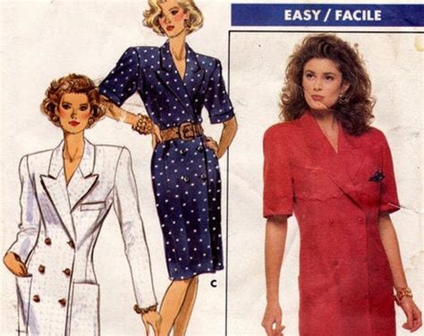 Butterick 6267 Vintage Sewing Pattern Misses Dress Ellen Tracy Double