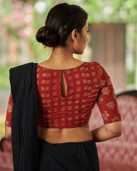 Cotton Saree Blouse Back Neck Designs For Modern Formal Look K Fashion