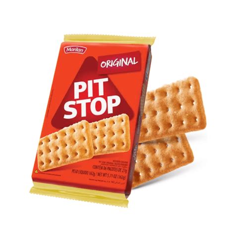 BISCOITO PIT STOP ORIGINAL MARILAN SACHÊ 27G PACOTE 6 UNIDADES