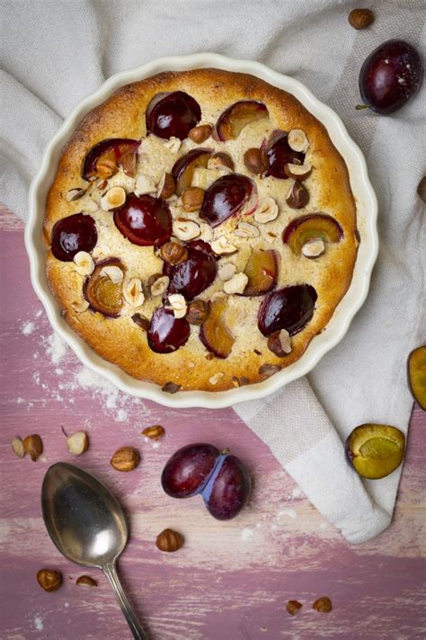 Rezept für Zwetschgen oder Pflaumen Clafoutis