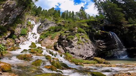 Peaceful River Flowing Nature Sounds With Music For Sleeping