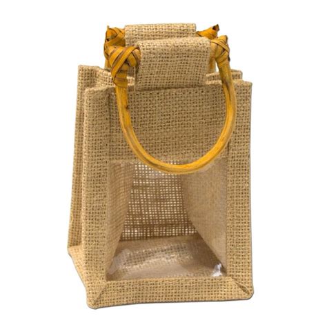 Jute Window Gift Bag Small Jam Gift Bag Natural Gift Bag Etsy