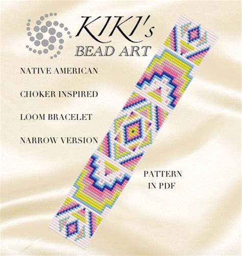 Loom Pattern For Bracelet Native American Inspired Geometric Etsy