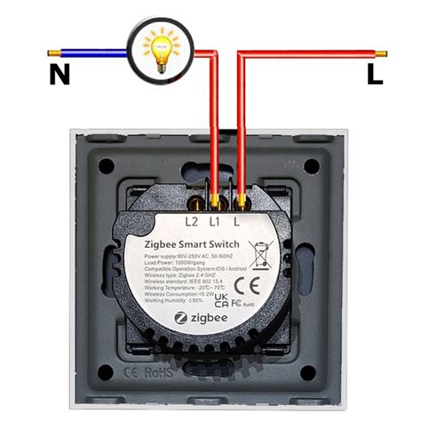 Włącznik Dotykowy ZigBee TUYA 1obw biały bez N elty pl