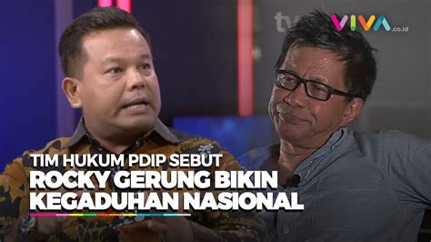 Permintaan Maaf Diterima PDIP Rocky Gerung Bikin Gaduh Skala Nasional