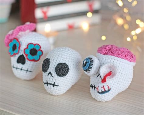 Skull Crochet Pattern Sugar Skull Pattern Easy Halloween - Etsy