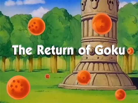 The Return Of Goku Dragon Ball Episode Dragon Ball Wiki