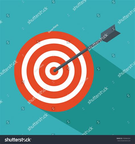 Target Hit Center By Arrows Stock Vector Royalty Free 769984324