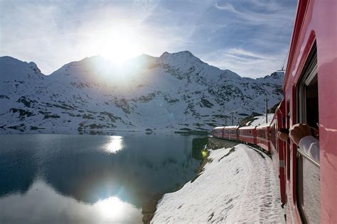 Swiss Alps Bernina Red Train And St Moritz Tour From Milan