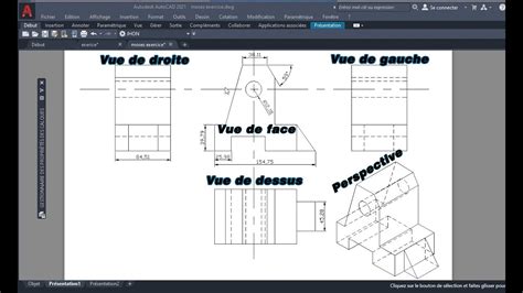 Faire La Projection Dun Dessin Vue De Face De Gauche Sa