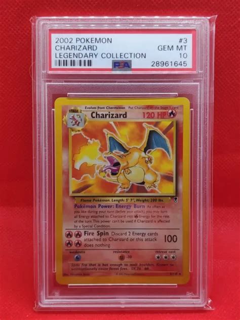 CHARIZARD POKEMON CARD Legendary Collection Non Holo PSA 10 Gem Mint