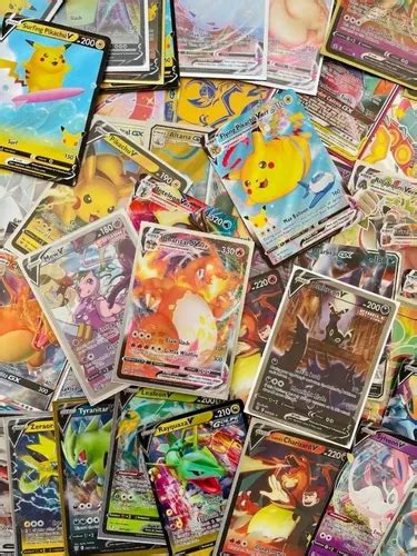 Cartas Pokemon Lotes De 100 1 Ex Gx V Vmax Cuotas sin interés