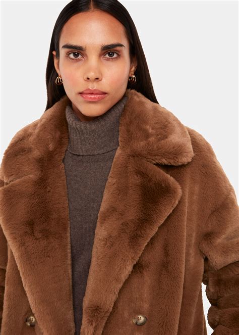 Brown Teddy Faux Fur Coat Whistles Whistles Us