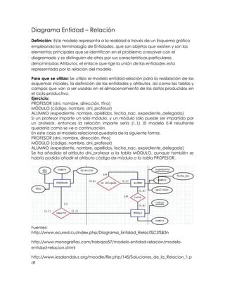 Diagrama Entidad Relacion Pdf Descarga Gratuita