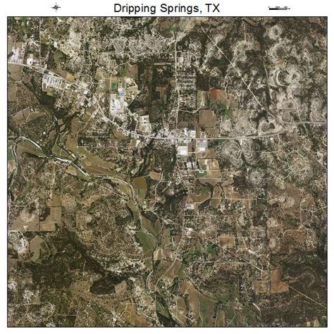 Aerial Photography Map of Dripping Springs, TX Texas