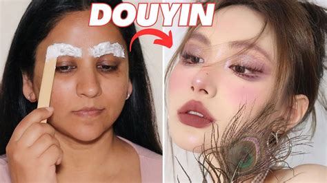 Trying Ethereal Douyin Makeup👼 Youtube