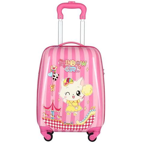 18'' Children Kids School Backpack Luggage Girls Travel Cabin Trolley ...