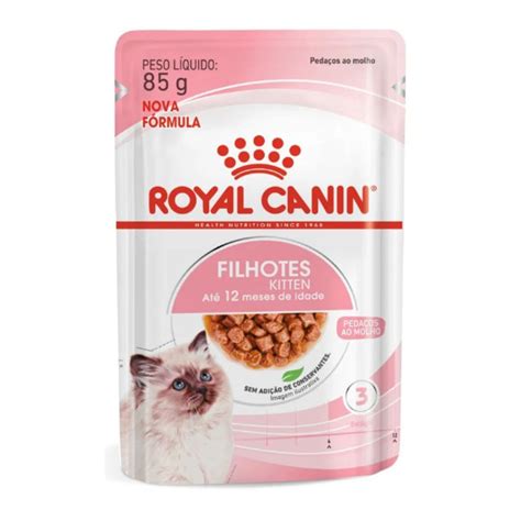 Caixa 12 unidades Sachê Royal Canin Kitten Alimento Úmido para