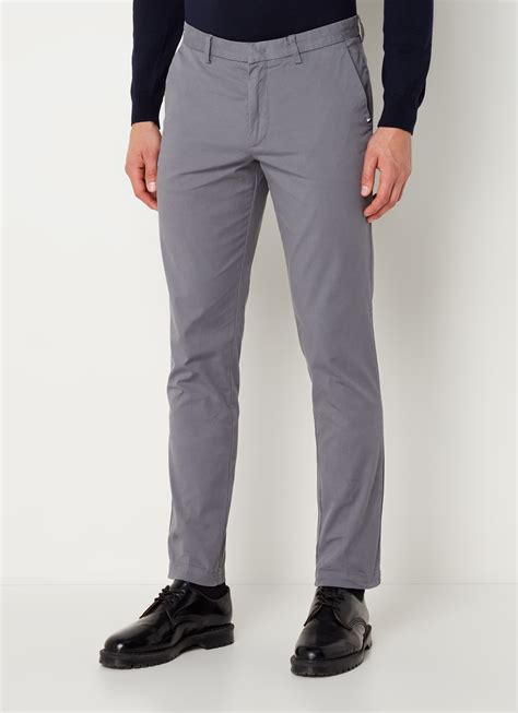 Hugo Boss Kaito Slim Fit Chino Met Stretch • Donkergrijs • De Bijenkorf