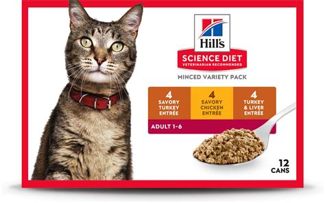 Hill S Science Diet Adult Canned Cat Food Variety Pack Savory Entrée Turkey And Liver Chicken