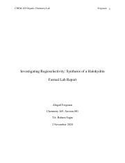 Ferguson Formal Lab Pdf Ferguson Chem Organic Chemistry