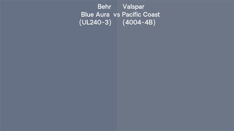 Behr Blue Aura Ul240 3 Vs Valspar Pacific Coast 4004 4b Side By