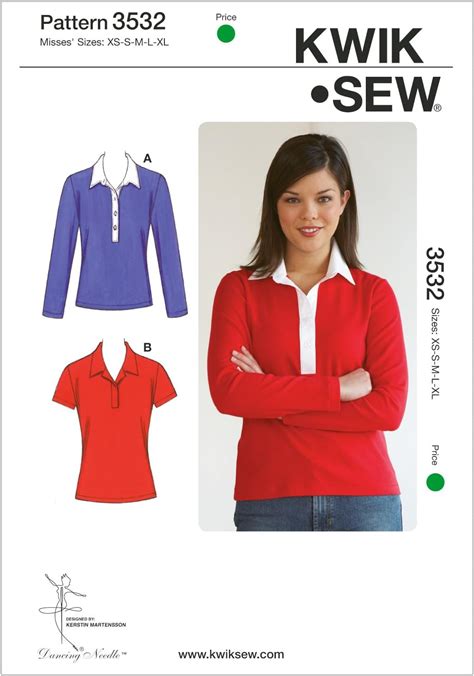 Amazon Kwik Sew K3532 Shirts Sewing Pattern Size XS S M L XL