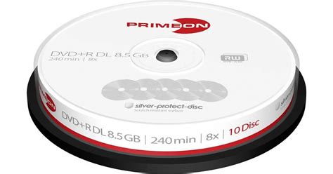 Primeon DVD R DL 8 5GB 8x Spindle 10 Pack 2761250 Pris