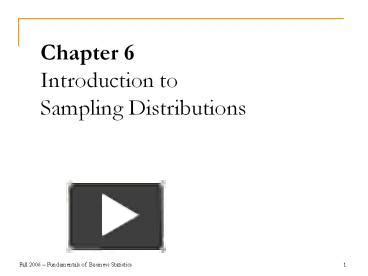 Ppt Chapter Introduction To Sampling Distributions Powerpoint