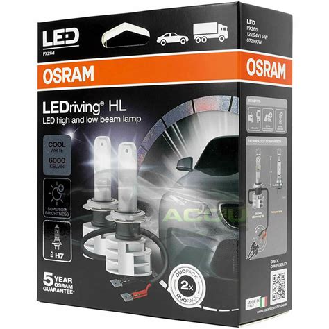 Osram Ledriving Hl Gen 2 12v 24v H7 6000k Cool White Led Headlight