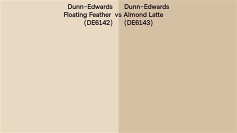 Dunn Edwards Floating Feather Vs Almond Latte Side By Side Comparison