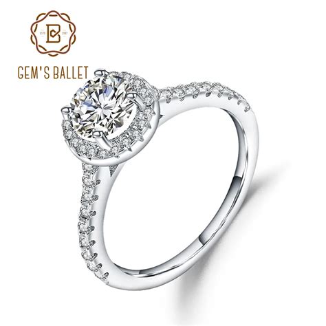 Gem S Ballet 925 Sterling Silver Cincin Klasik 1 24Ct Berlian Simulants