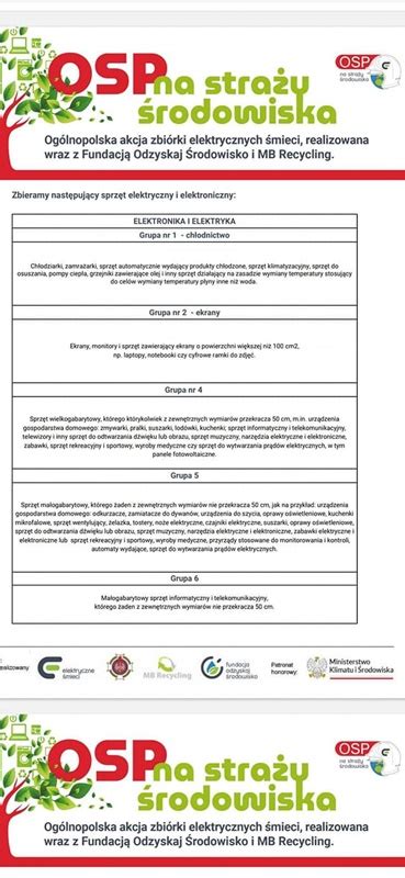OSP na straży środowiska Pozbądź się elektrycznych śmieci i wesprzyj