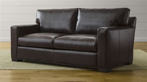 Axis Leather Full Sleeper Sofa | Crate & Barrel | Brown leather ...