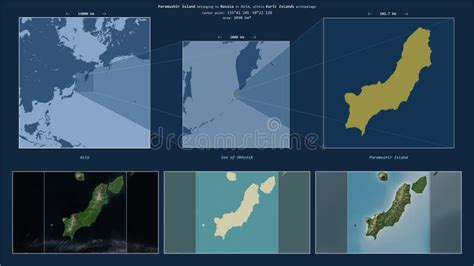 Paramushir Island Russia Location Diagram Yellow Stock Illustration