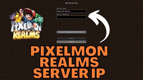 Minecraft Pixelmon Realms Server Ip Address Youtube