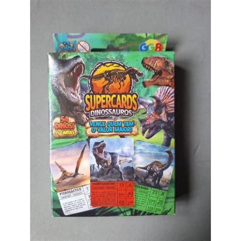 Jogo De Cartas Supercards Dinossauros Shopee Brasil