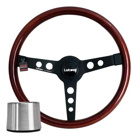 Volante Lotse Le Mans Wood Classico Em Madeira Cubo Fusca