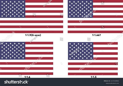 American flags in different proportions, - Royalty Free Stock Vector ...